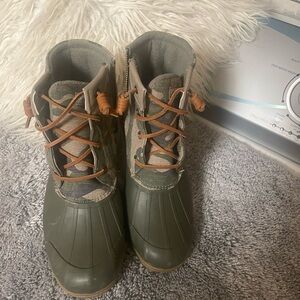 Sperry Green Duck Boots